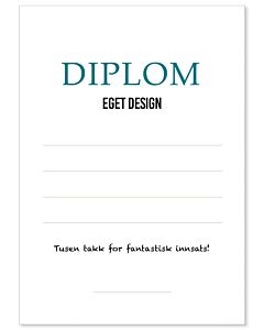 Diplomer i eget design