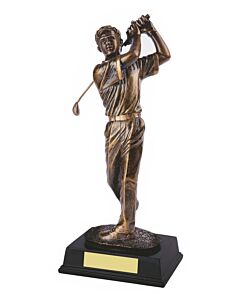Golfspiller Herre Statuett i antikk finish