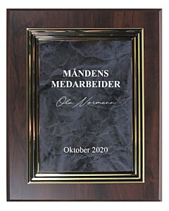 Plaketter med metallfront. Utmerkelse