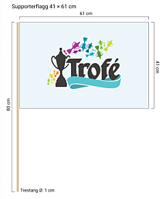 Supporterflagg XLarge  41x61cm