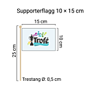 Supporterflagg XSmall 10x15cm