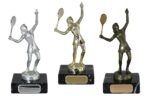 Tennis Dame Metallfigur