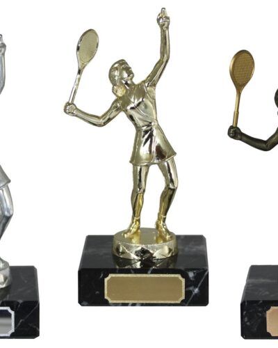 Tennis Dame Metallfigur