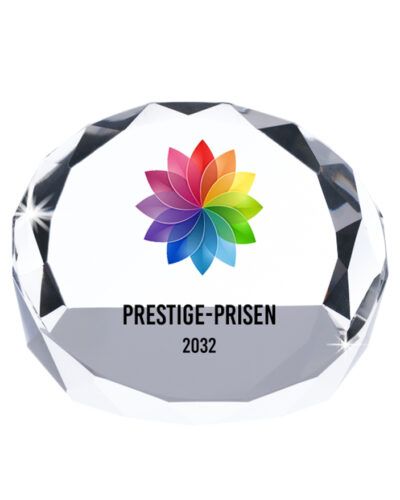 Månesten - Diamant Glassblokk Ø10 cm