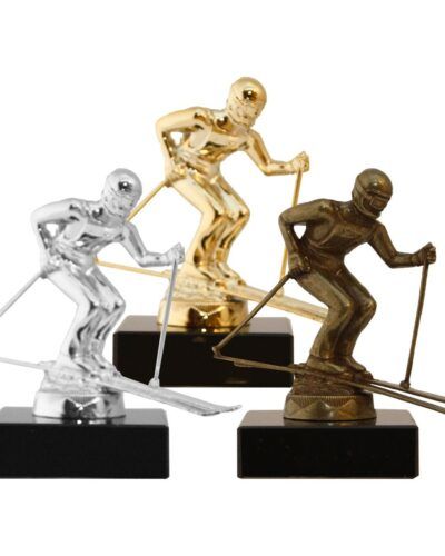 Alpinstatuett i metall