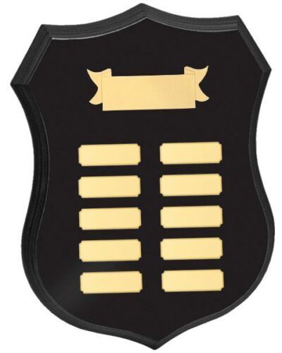 Vandreskjold med sort silkematt finish