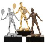 Squash-premie metallfigur i herre