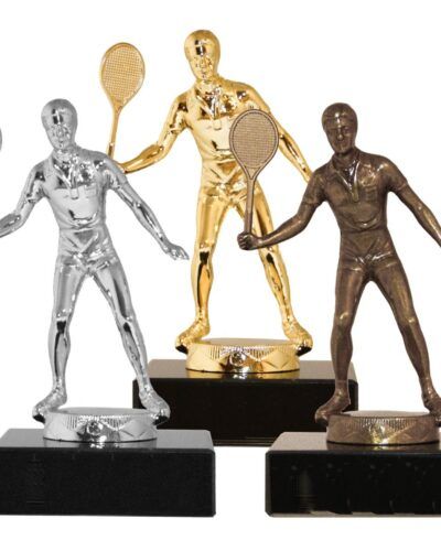 Squash-premie metallfigur i herre