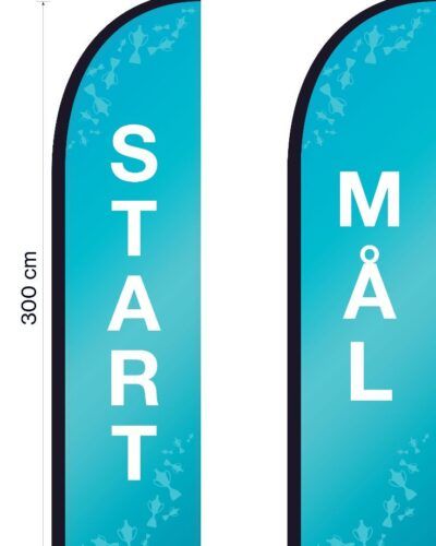 Beachflagg Start og Mål