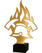 Brannmann Metallstatuett 21cm