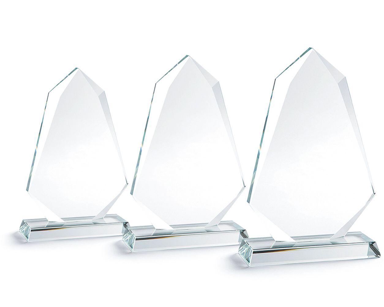 Flotte glassplaketter