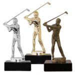 Golf Herre - Metallfigur