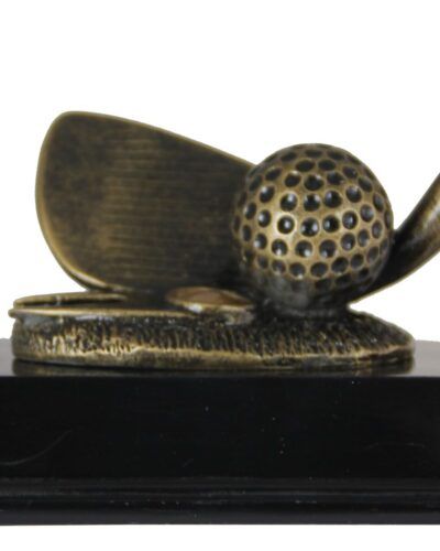 Golf statuett - jern - antikk gull h9cm