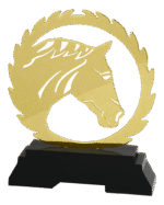 Kontur Hestehode - Metallstatuett 18,5 cm