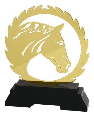 Kontur Hestehode - Metallstatuett 18,5 cm