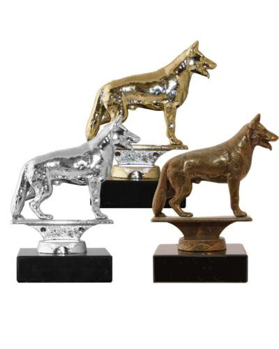 Schäfer Hundestatuett i metall