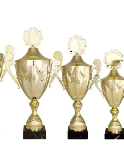 Gullpokalserie på marmor-sokkel