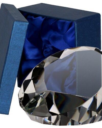 Månesten - Diamant Glassblokk Ø10 cm