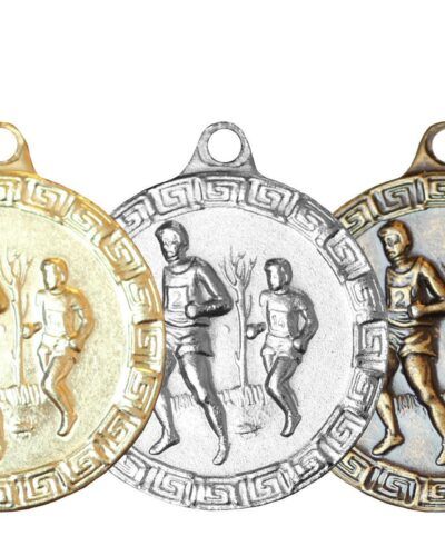 Terreng-løp medalje - 32mm Jenmedalje Gulll