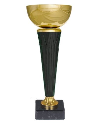 Gullpokaler med sorte detaljer