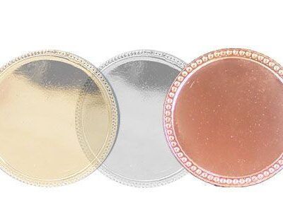 Rund pins - Bronse - m/pyntekant d27mm i25mm