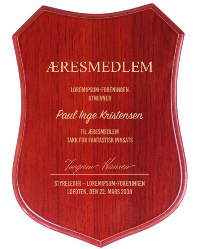 Treplakett Treskjold Pianofinish