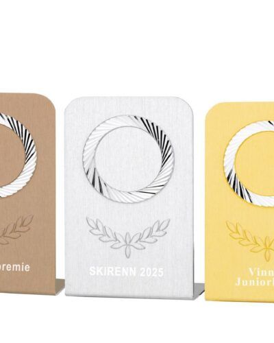 Mini plaketter i aluminium. Flott deltakerpremie