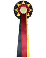 Rosett LP Lydighet - Sort Rød Gul - Stjerne - 39 cm