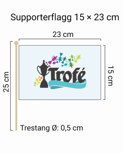 Supporterflagg Small 15x23cm