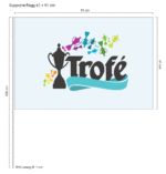 Supporterflagg m/stang  61 x 91 cm