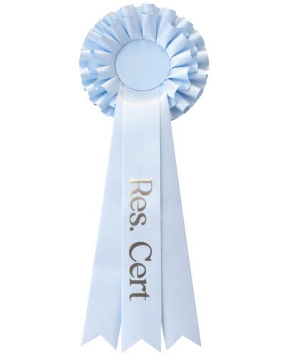 Rosett lyseblå Res. Cert