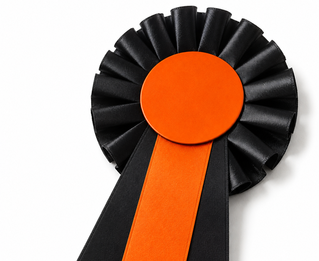 Rosett Sort og Orange - Bilde 2